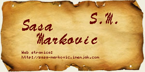 Saša Marković vizit kartica